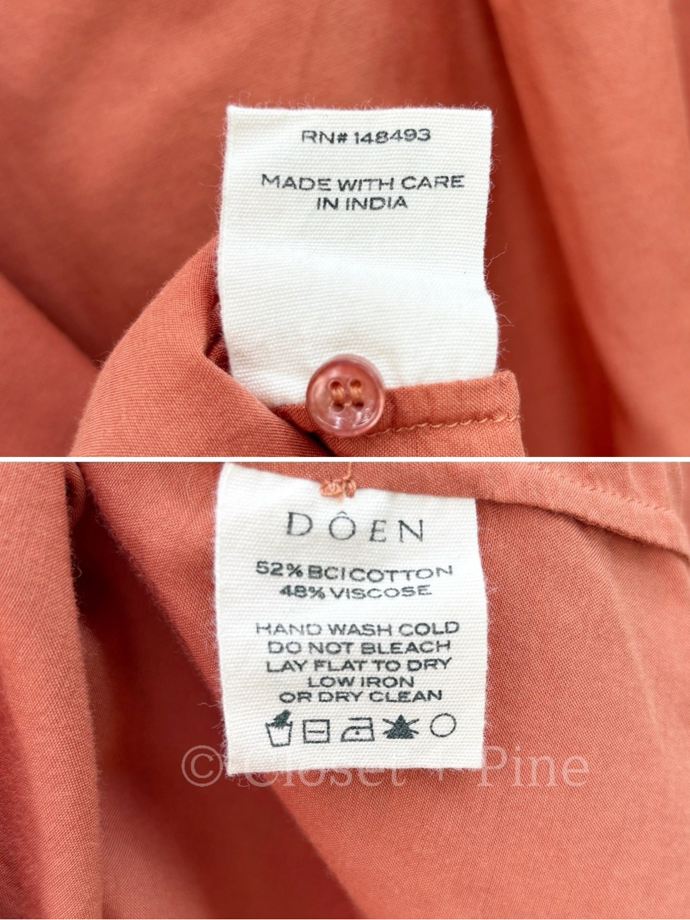 Doen Jane Blouse in Tierra Size‎ Large Rust Orange Pink - Picture 7 of 14
